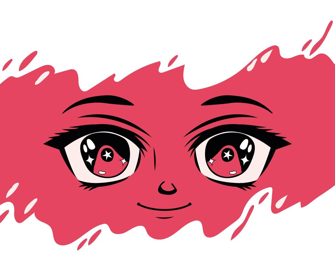 happy manga eyes vector