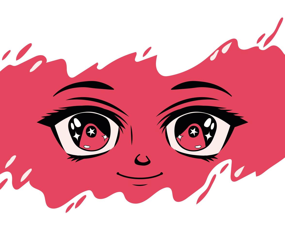 ojos de manga felices vector