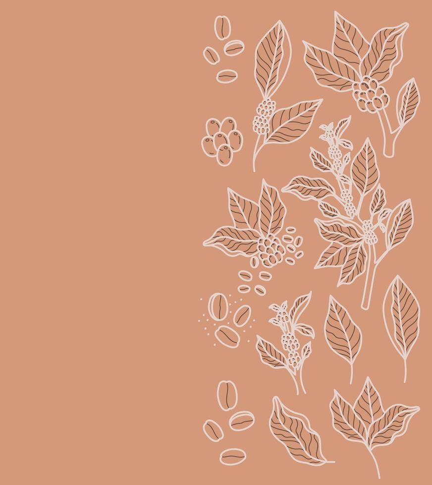 coffee plants poster vector