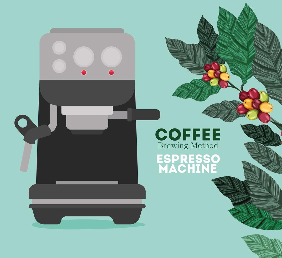 espresso machine poster vector