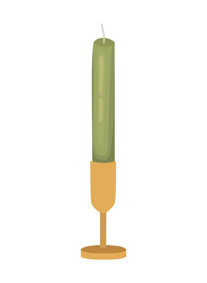 green candle illustration vector