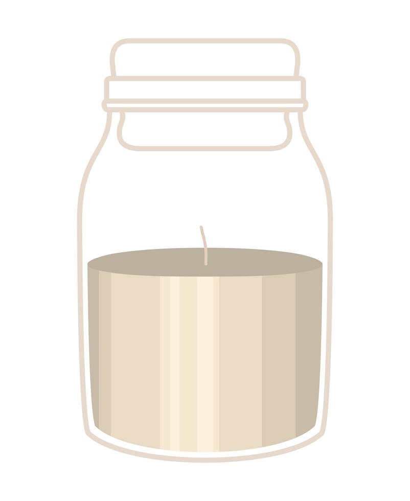 candle jar illustration vector