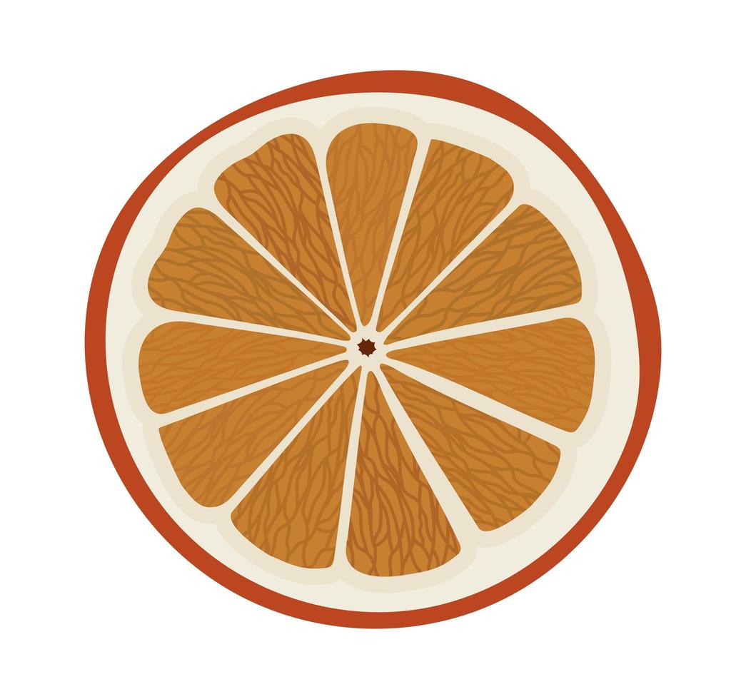 diseño de rodaja de naranja vector