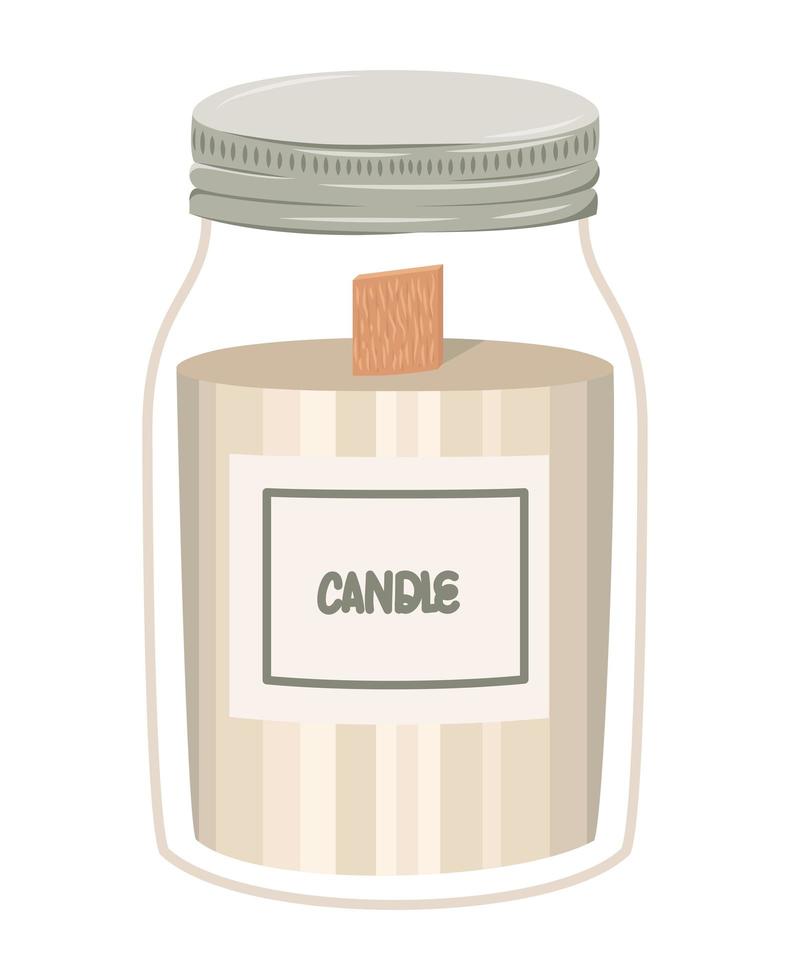 cute candle jar vector