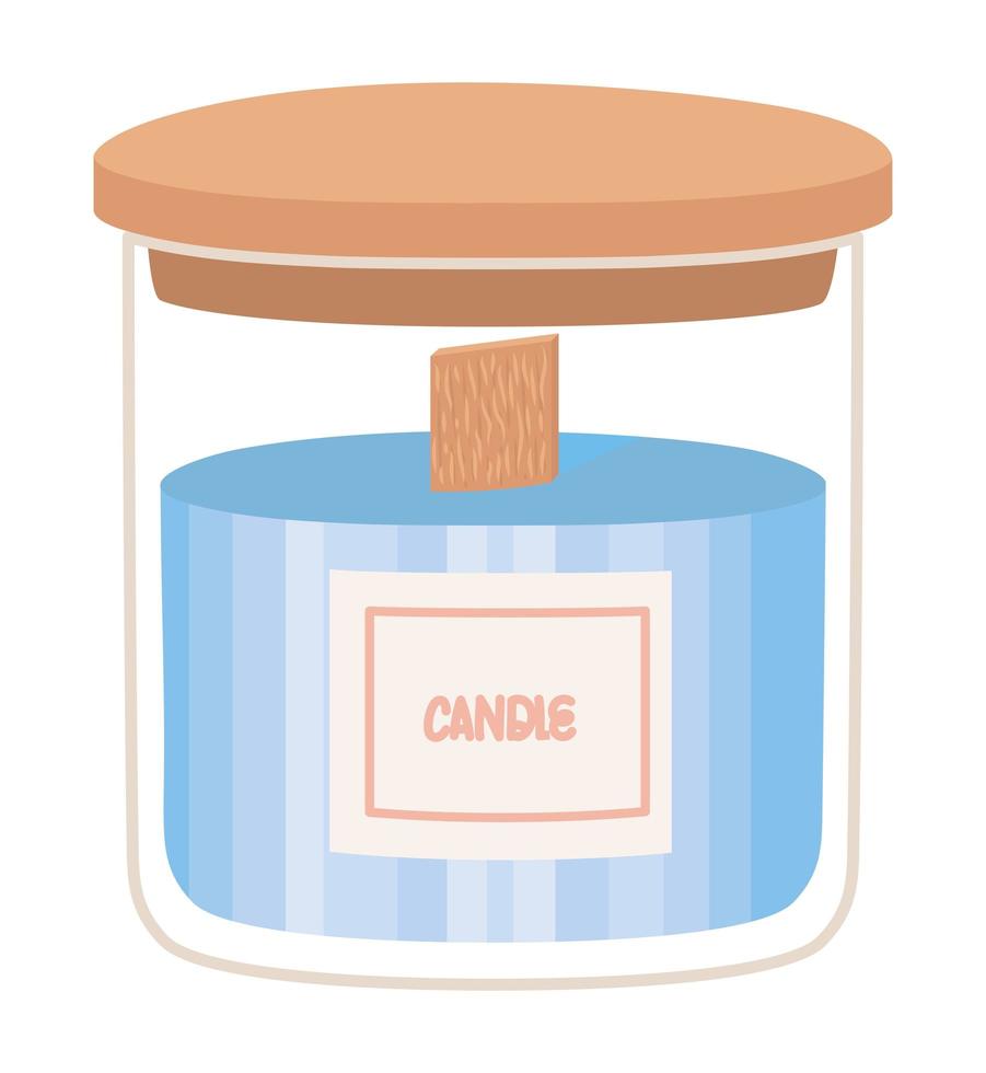 blue candle jar vector