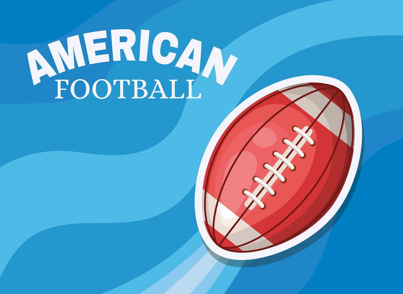 american football ball card vector