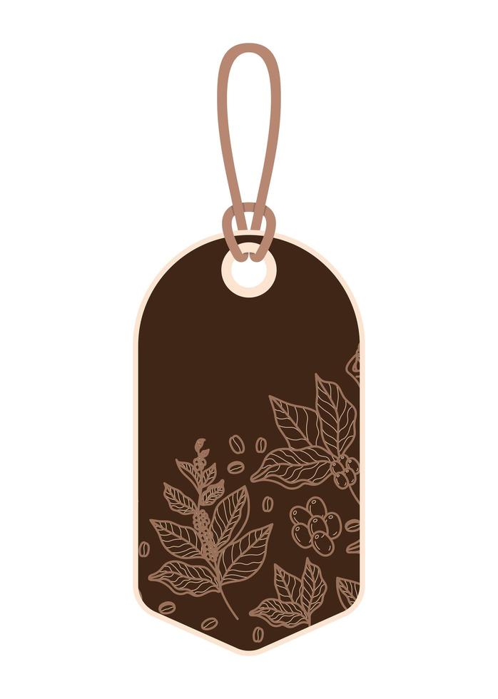 coffee tag image vector