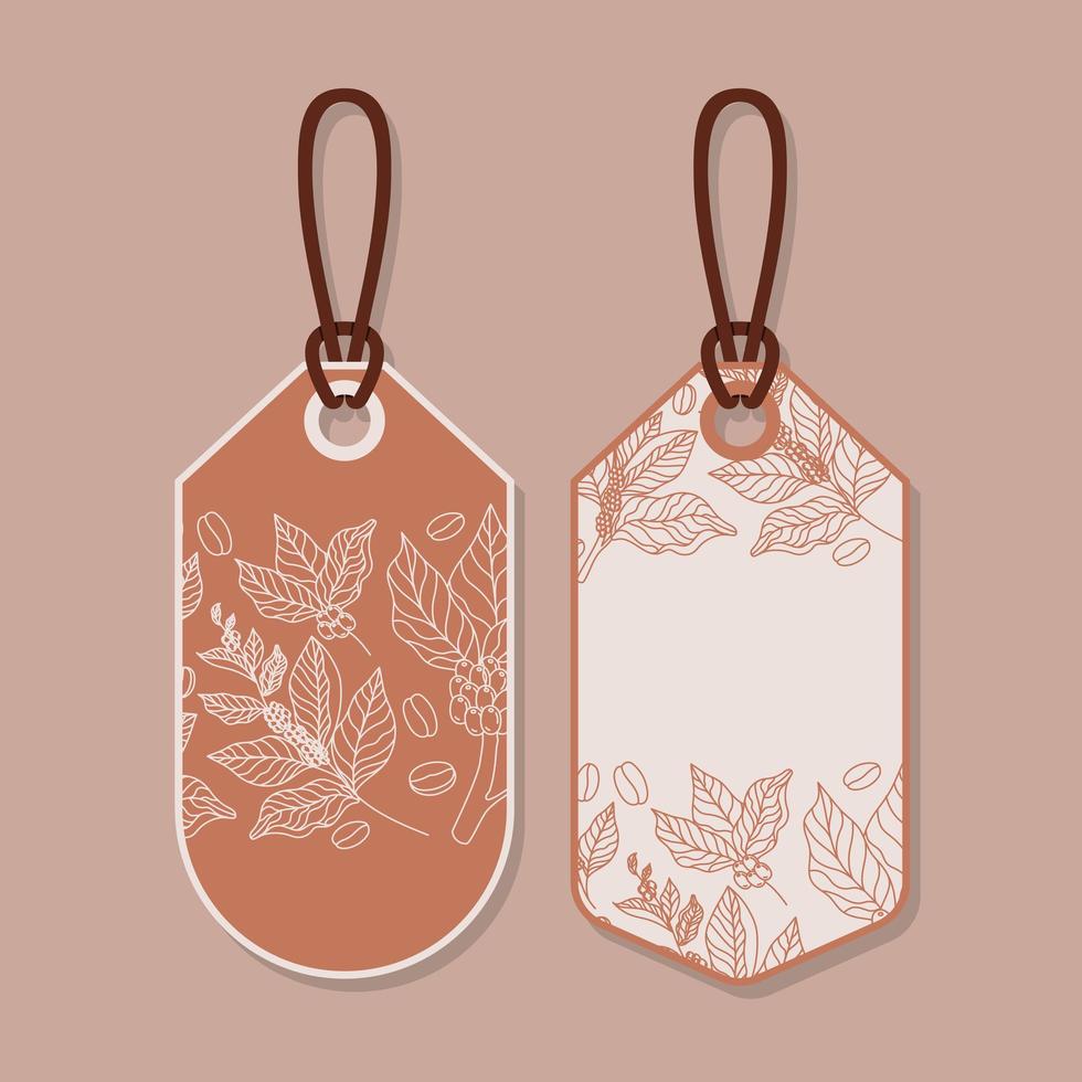 two coffee tags vector