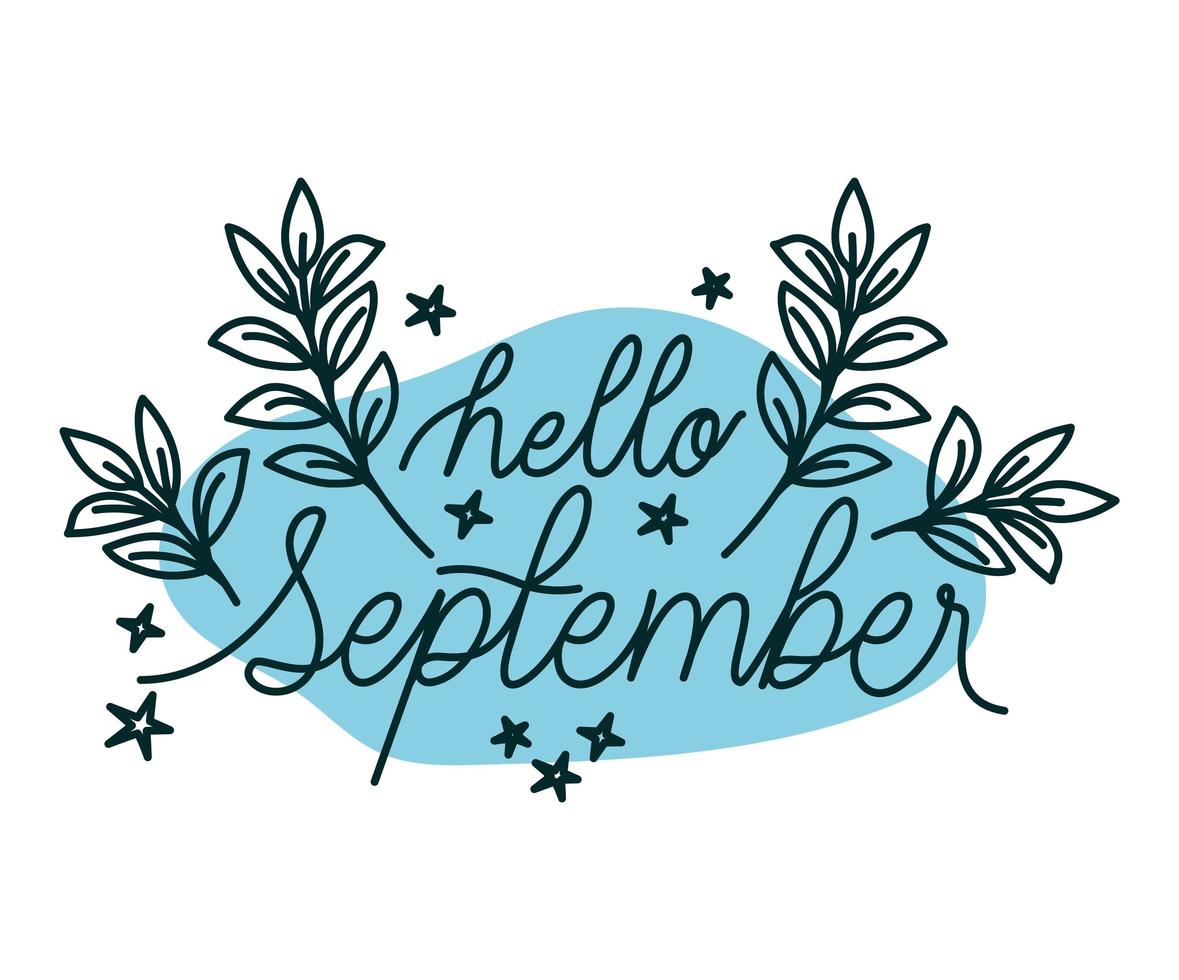 phrase of hello september vector
