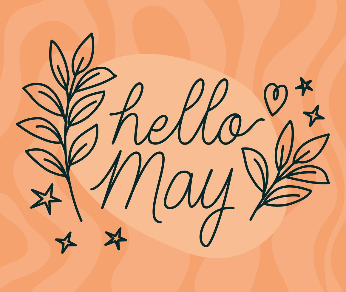 card of hello may vector