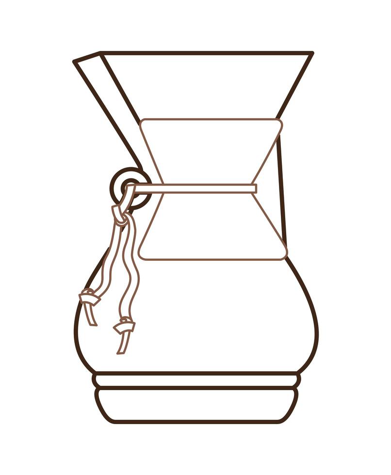 icono de café chemex vector