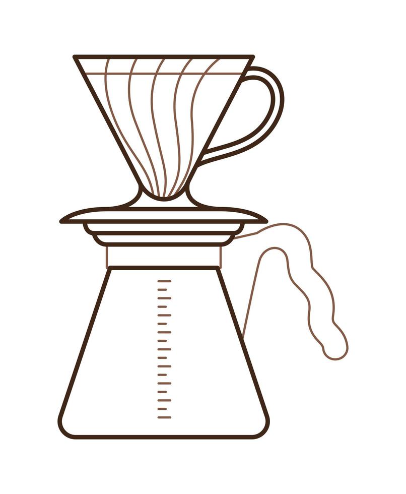 icono de café v60 vector