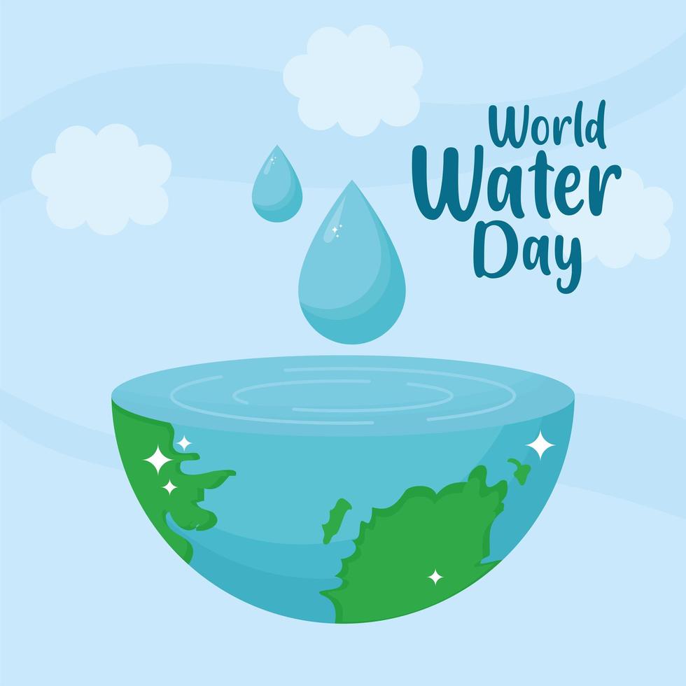 world water day cartel vector