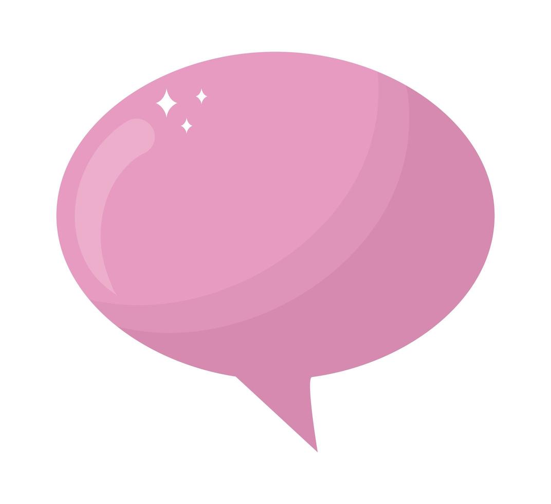 pink speech bubble vector