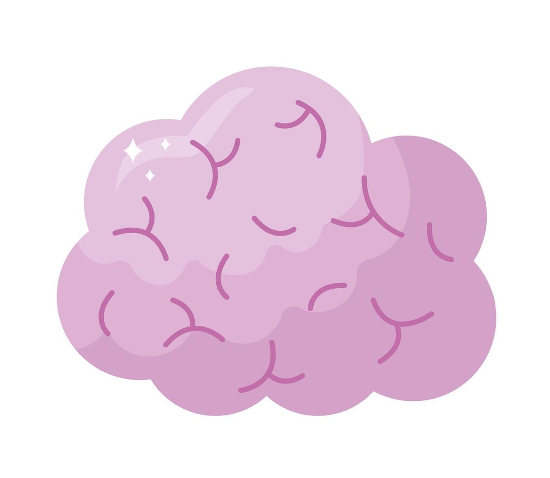 pink brain design vector