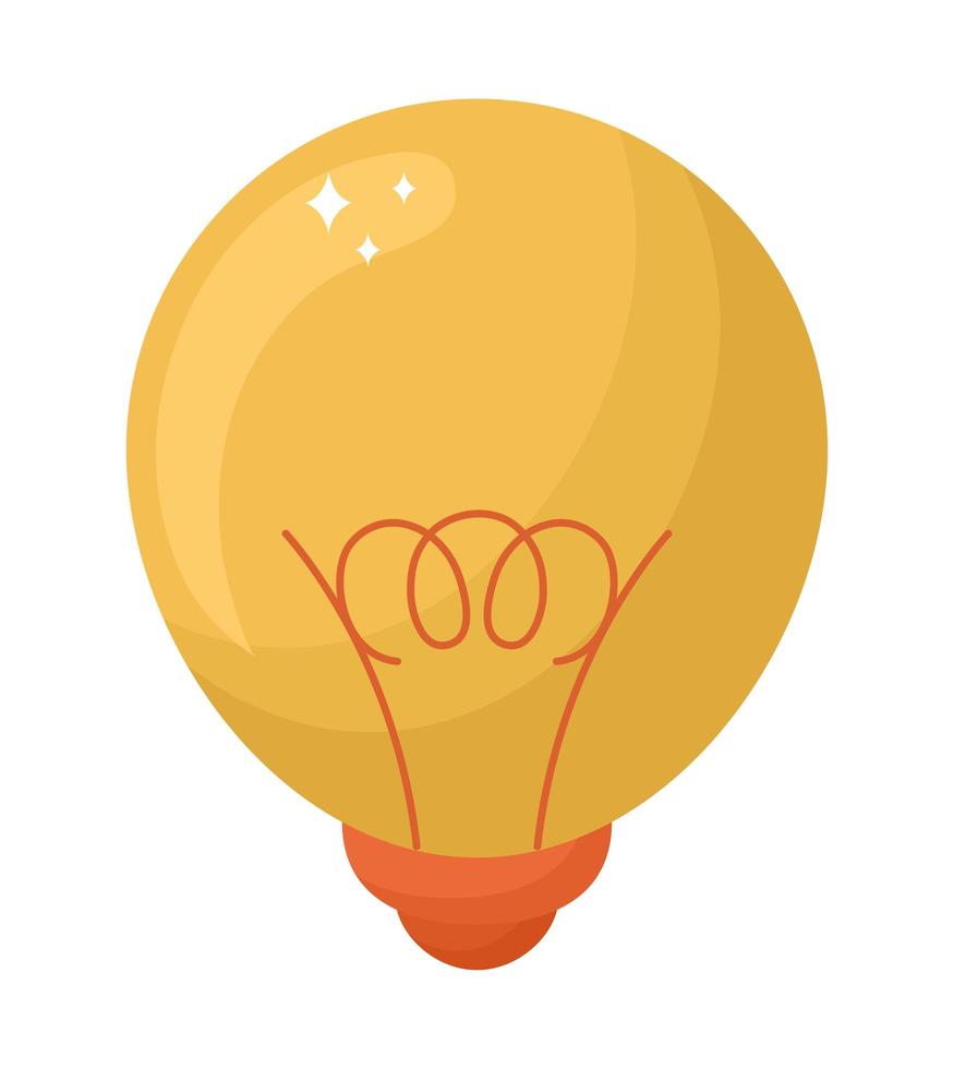 yellow light bulb vector