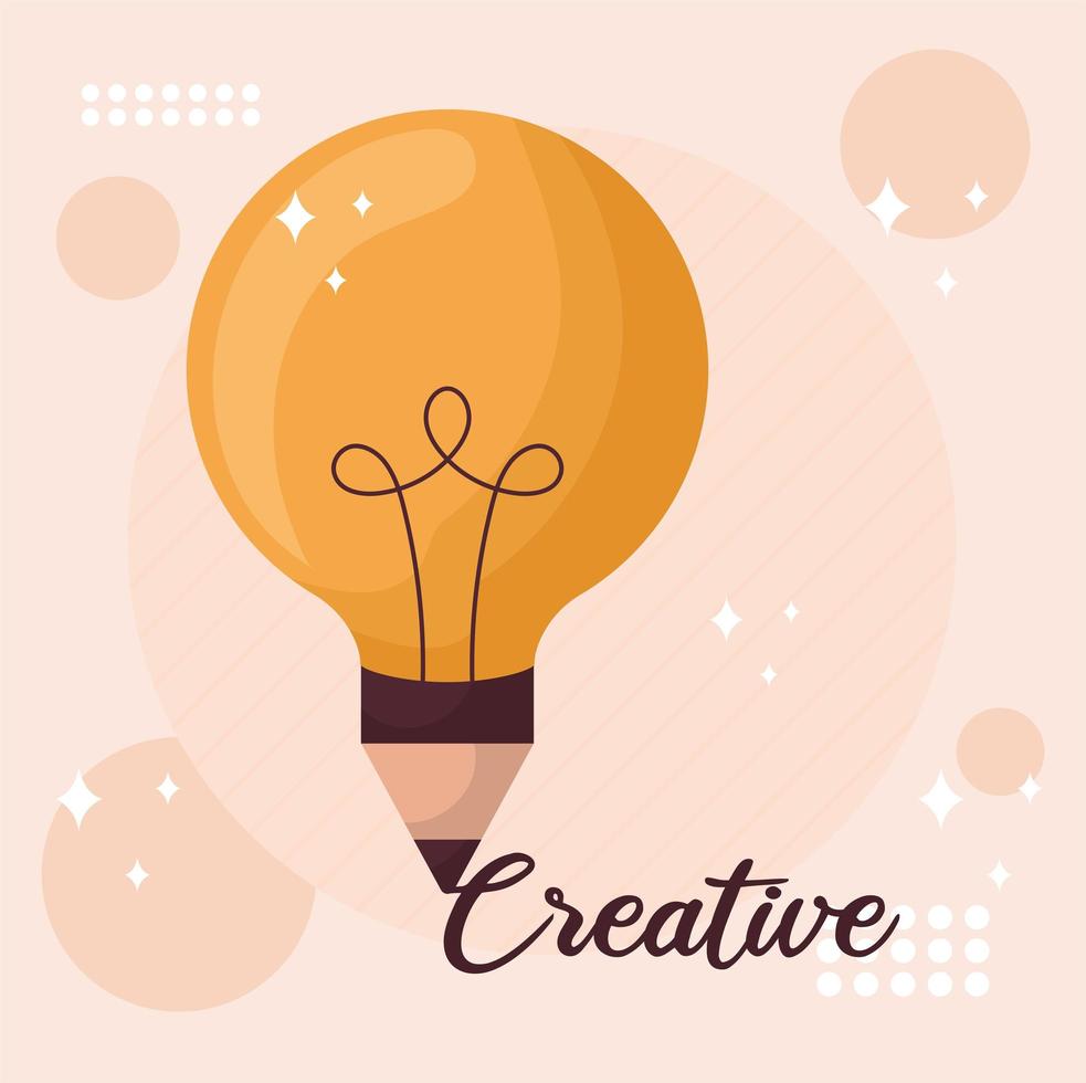 card of creative idea vector