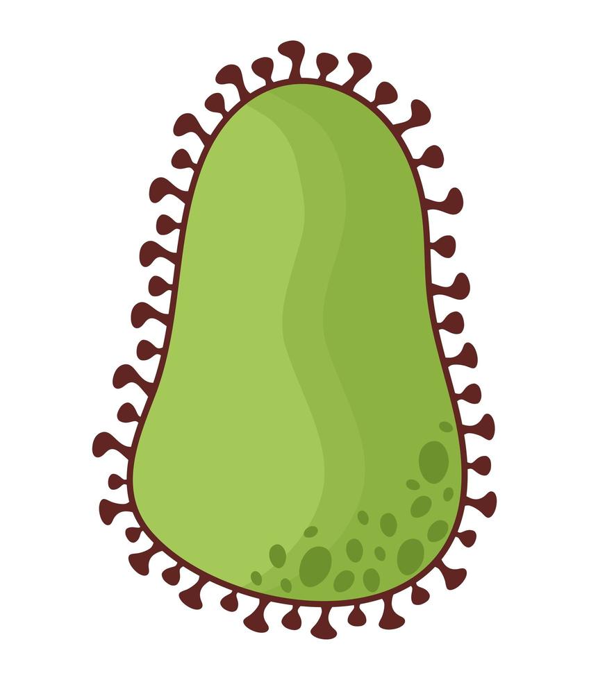 ilustración de bacteria verde vector