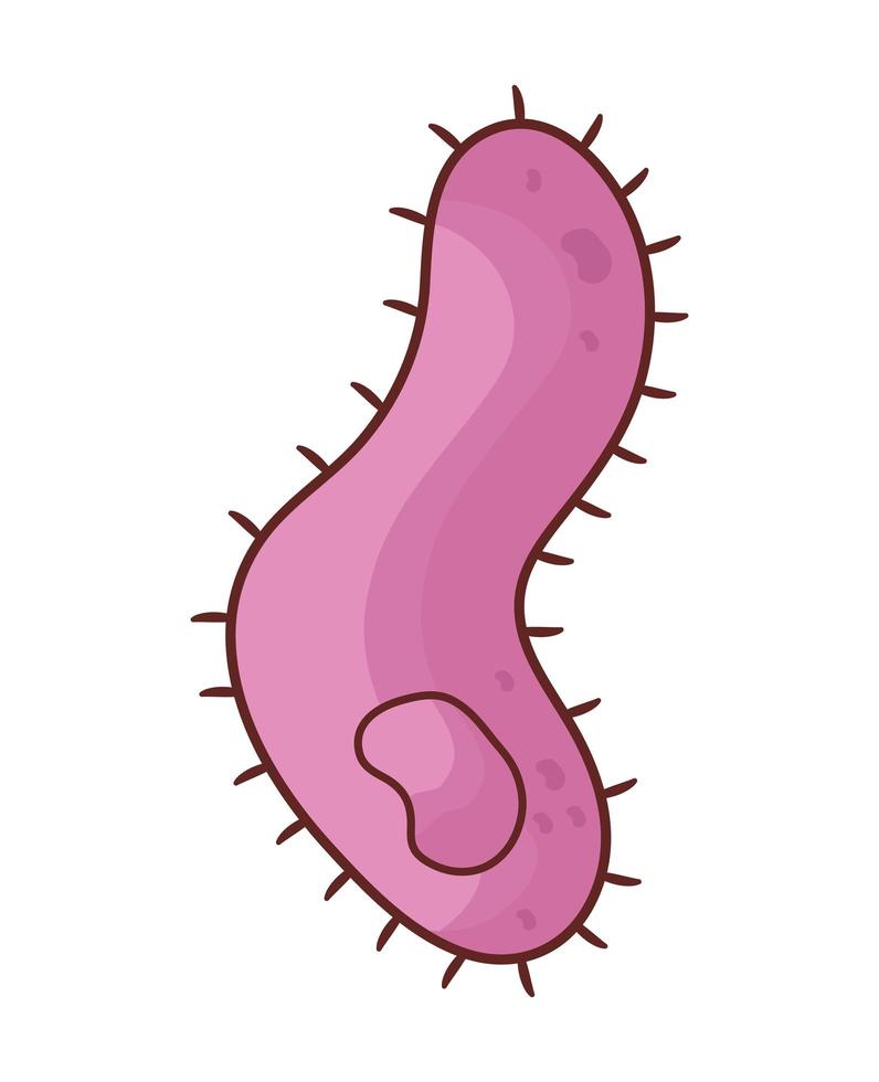 diseño de bacteria rosa vector