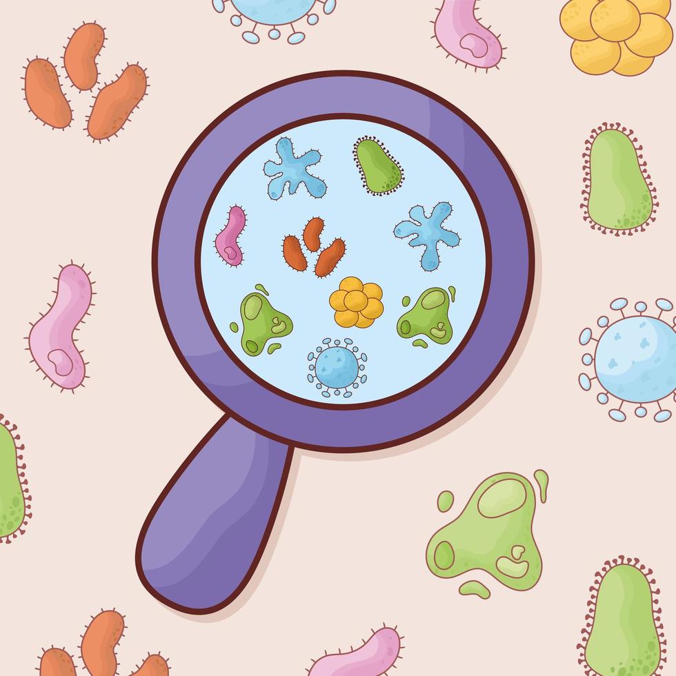 poster of biology items vector
