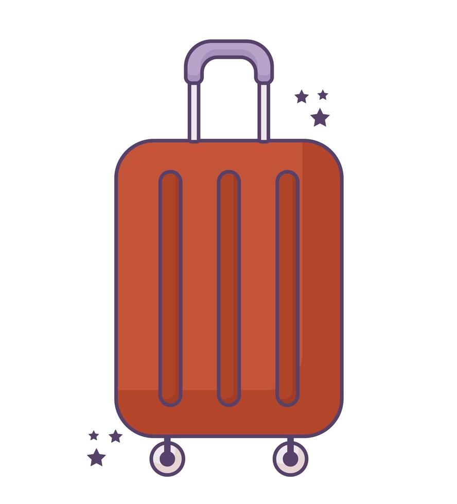 red trolley briefcase vector