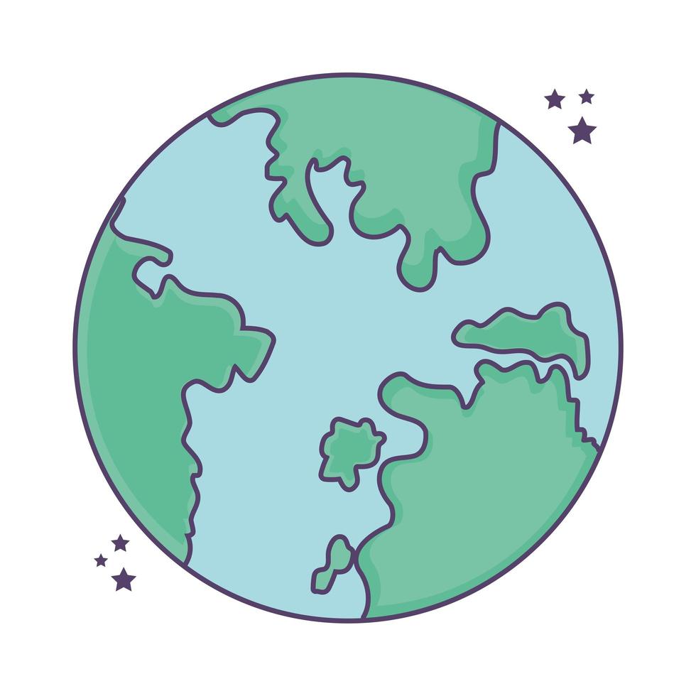 cute planet earth vector