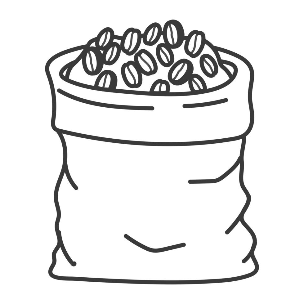 coffee beans bag vector