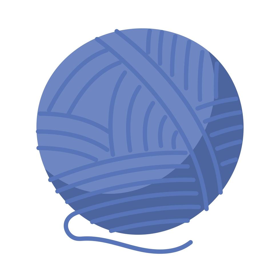 blue yarn ball vector