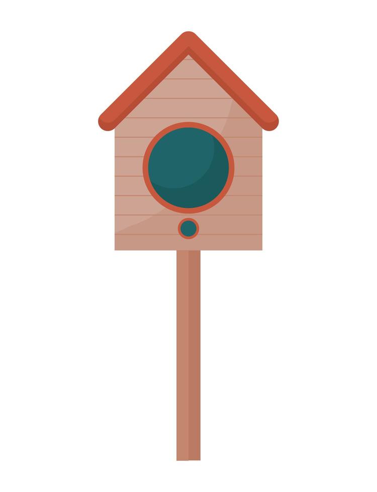 wooden aviary design vector