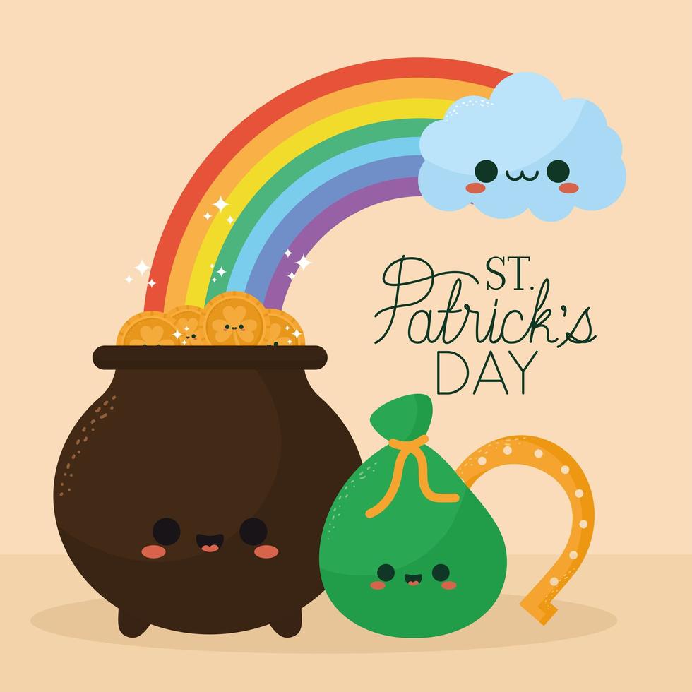 happy patricks day cartel vector