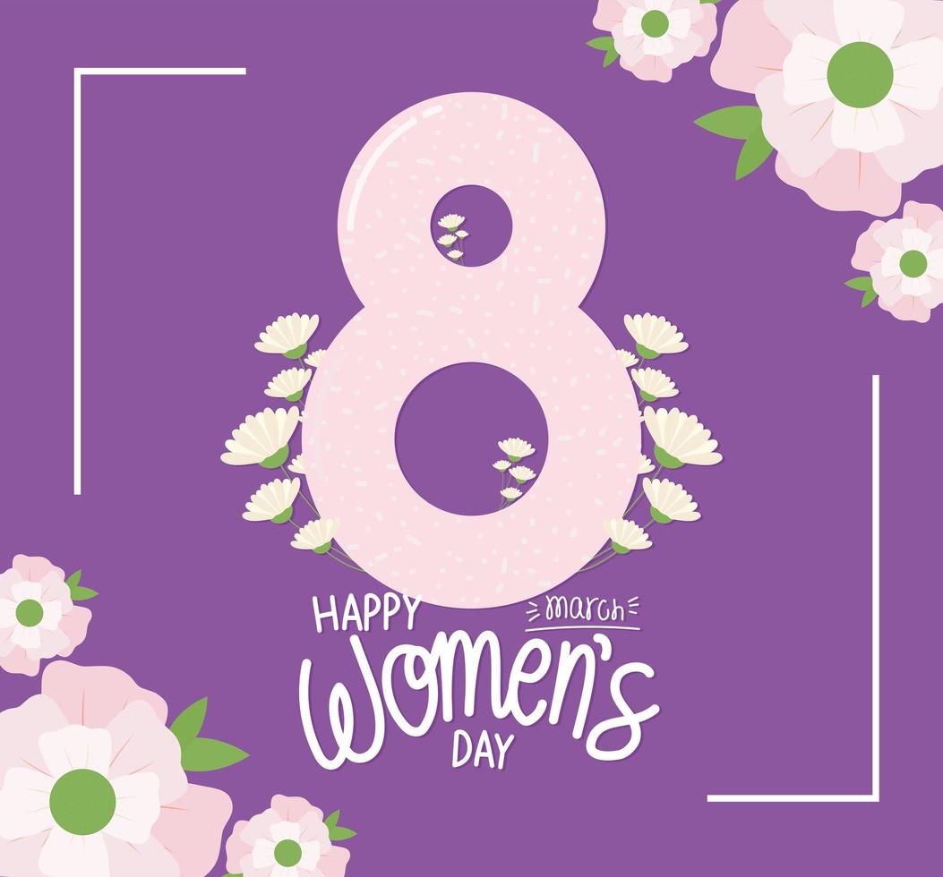 happy women day cartel vector