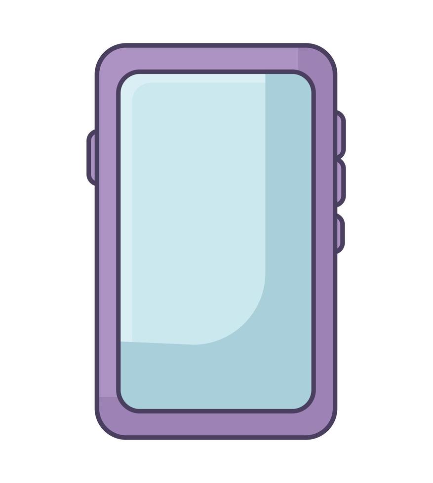 purple smartphone design vector