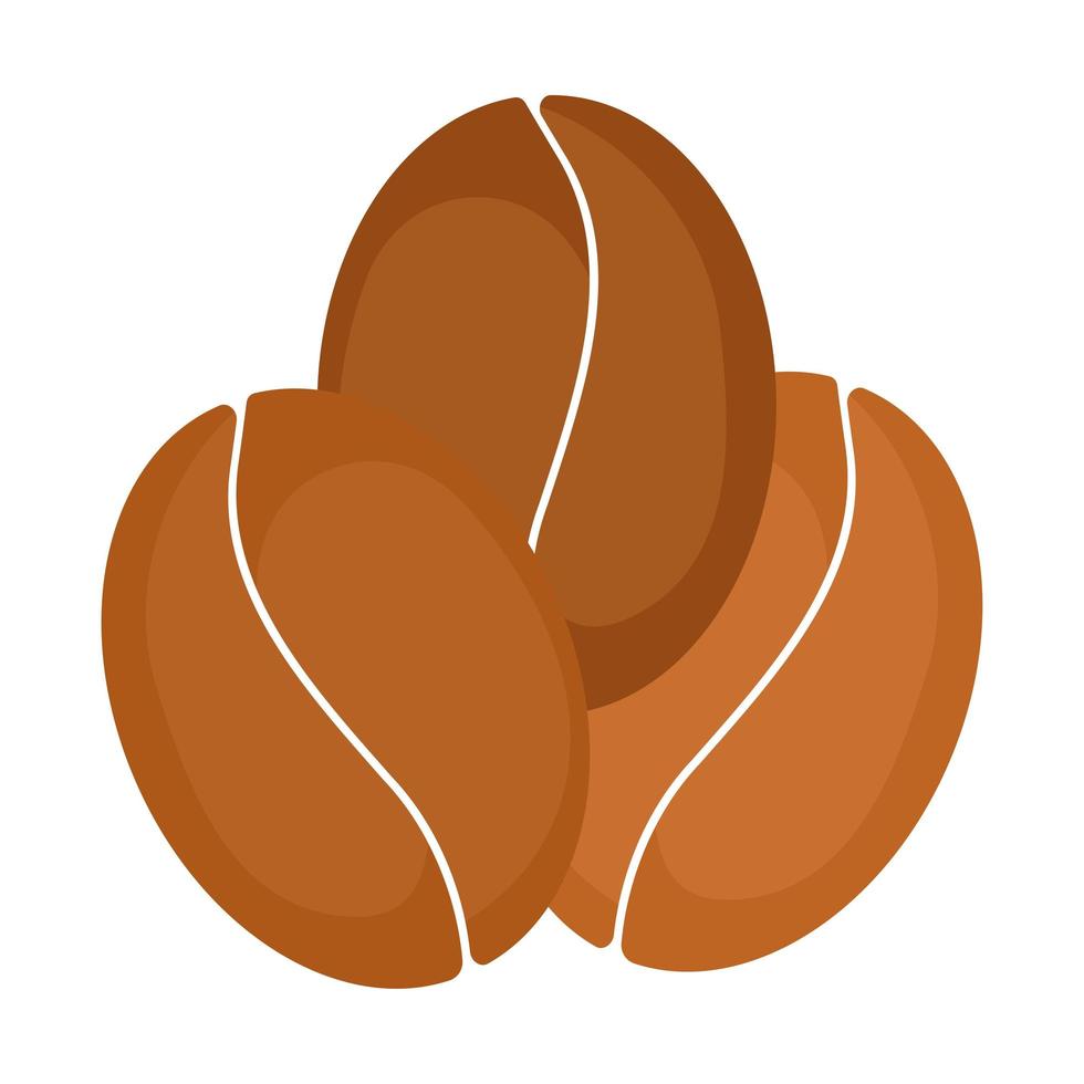 three coffee beans vector