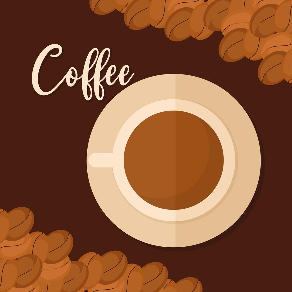 coffee items design vector