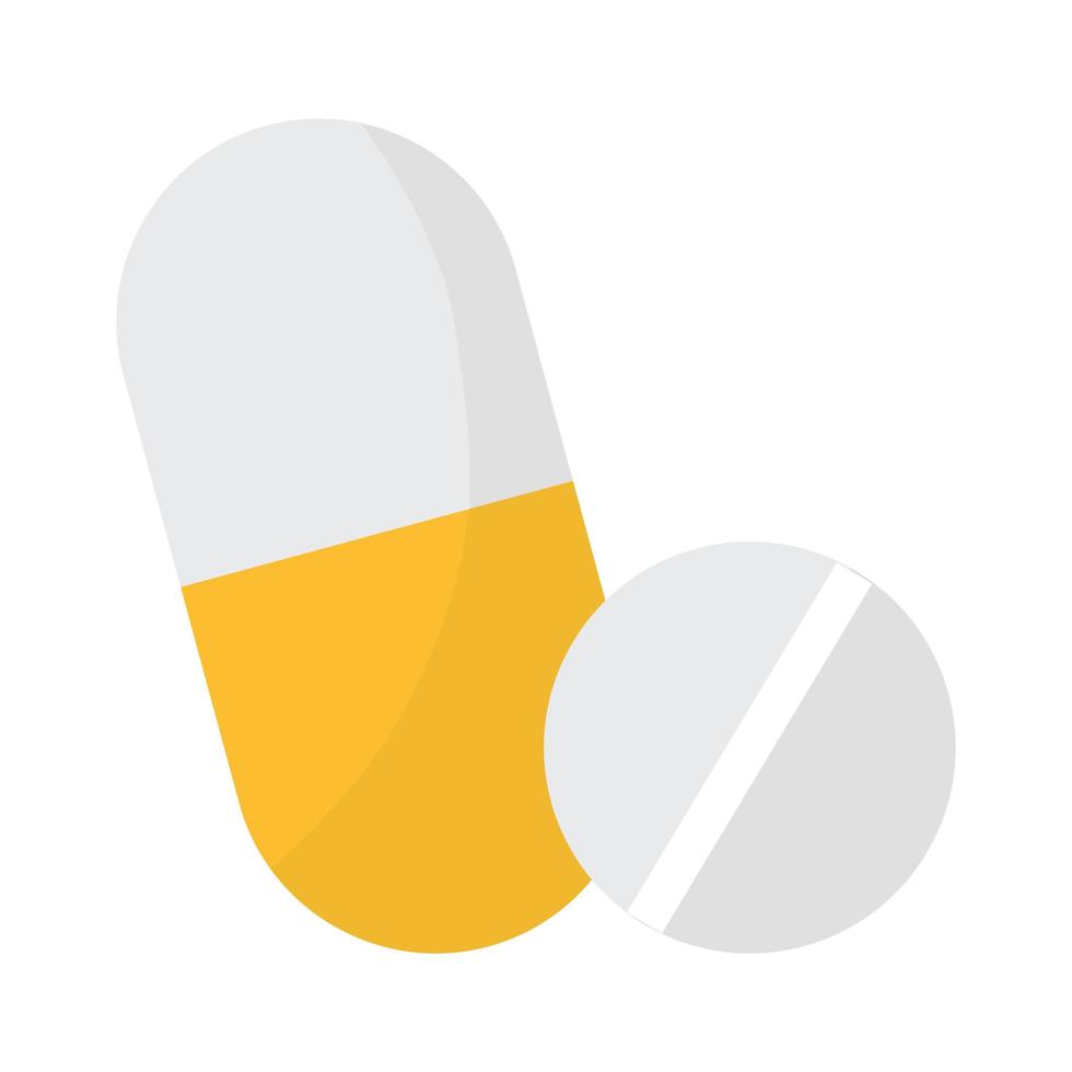 yellow pill design vector