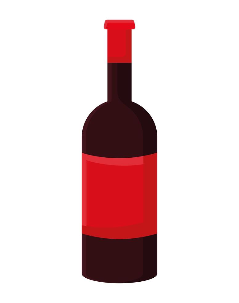 diseño de botella de vino vector