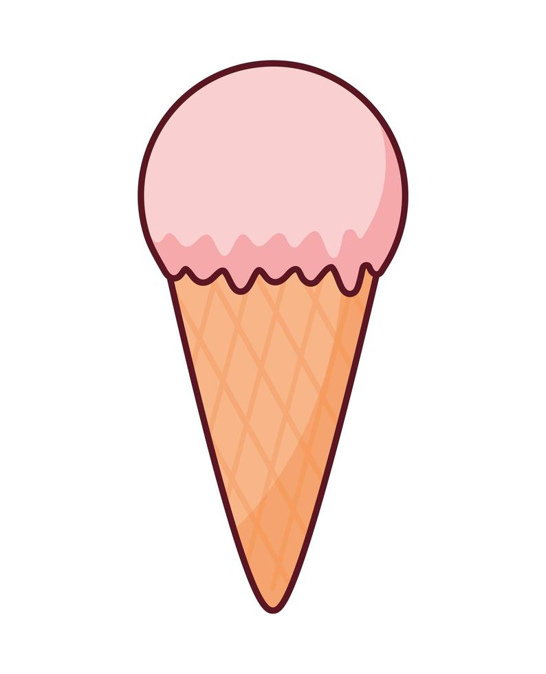 helado de fresa vector