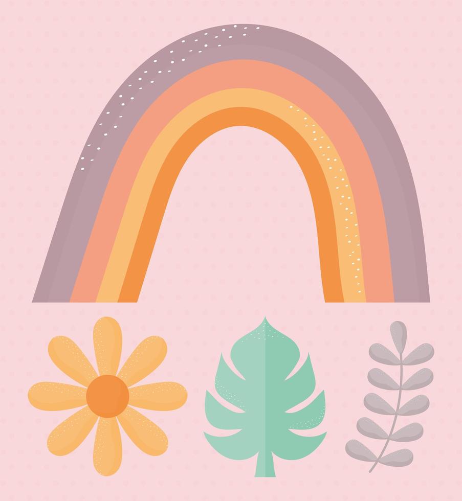three cute items vector