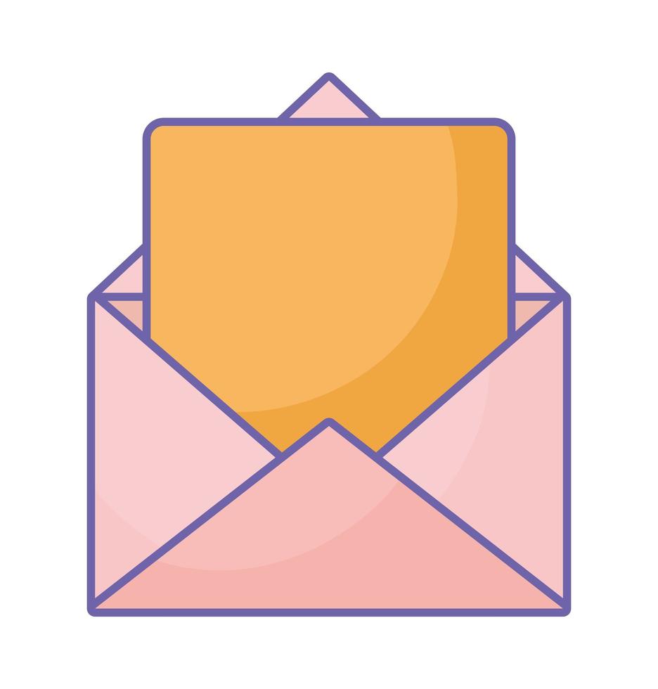 envelope isolated icon vector