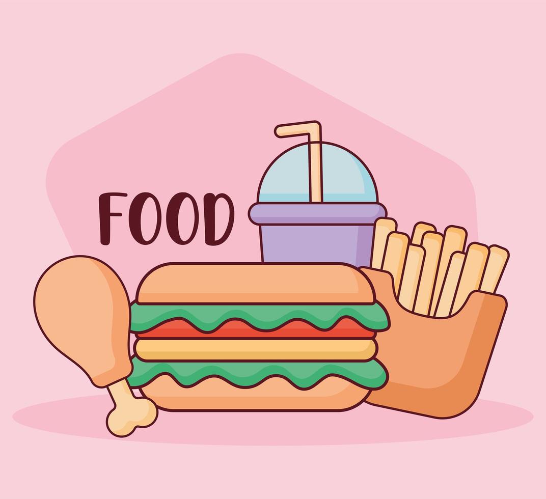 fast food poster vector