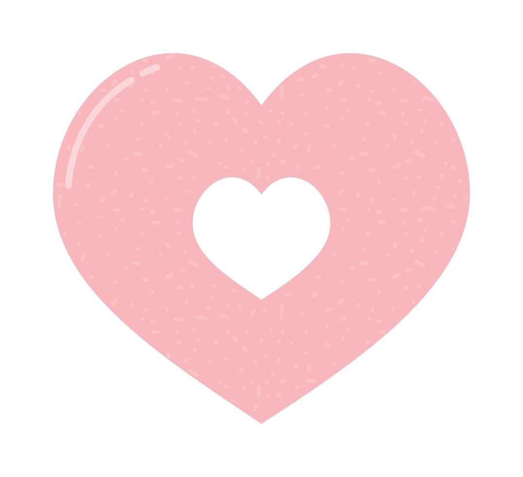 big pink heart vector