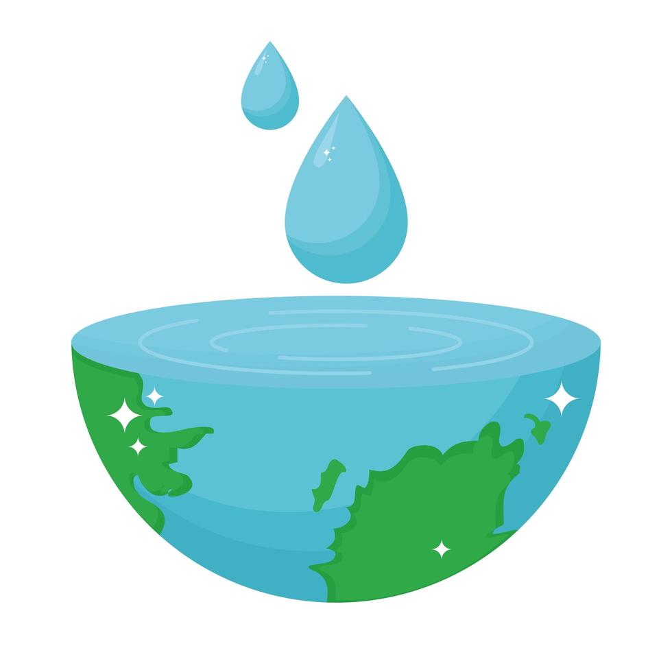 drops on planet earht vector