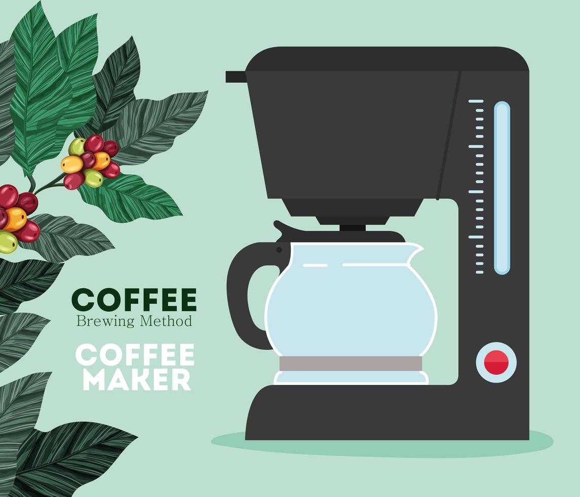 coffee maker poster vector