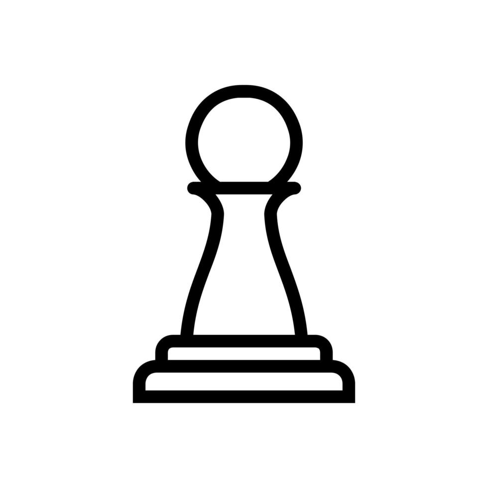 Outlined chess pawn symbol