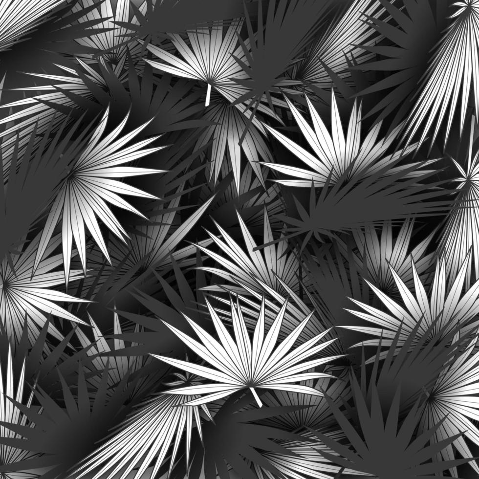 Tropical summer leaves background with jungle plants vector