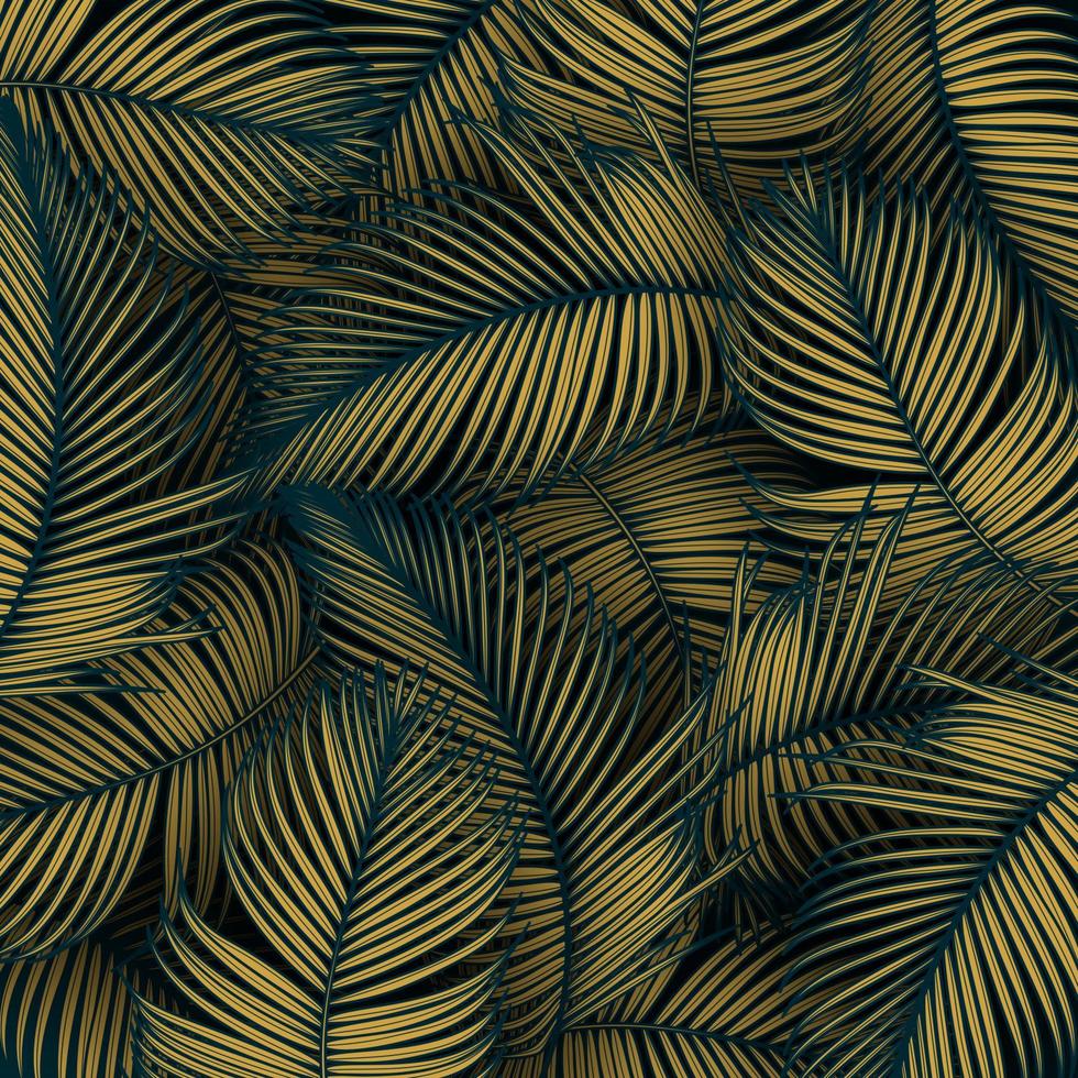 fondo de hojas de verano tropical con plantas de la selva vector