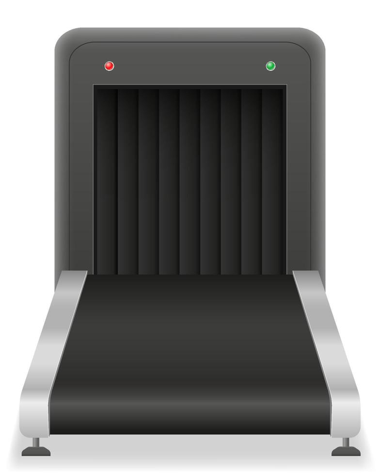 airport baggage scanner vector illustration isolated on white background