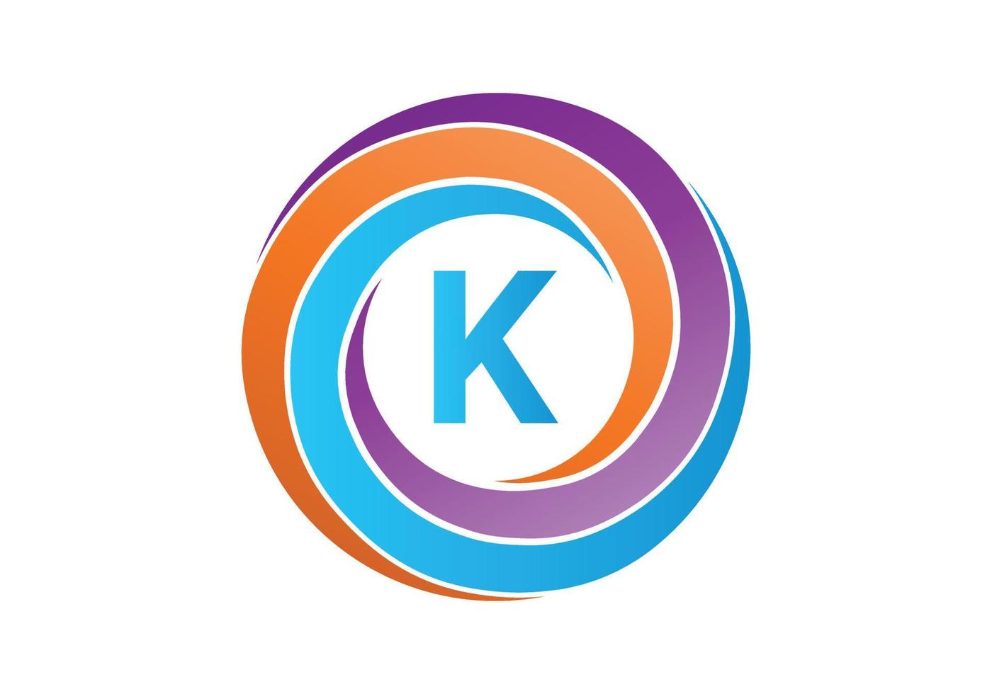 k logo carta diseño vector imagen