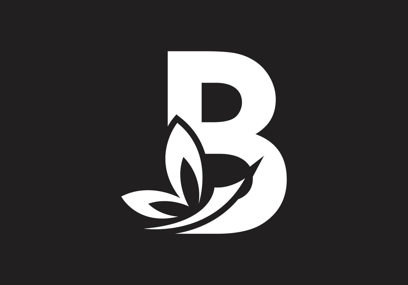 this is a creative and unique letter B added butterfly logo vector