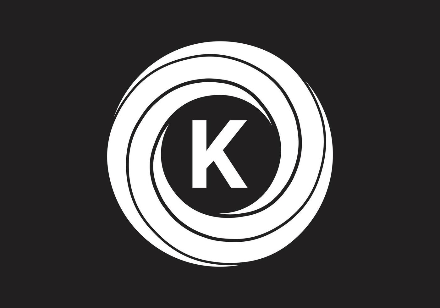 k logo carta diseño vector imagen